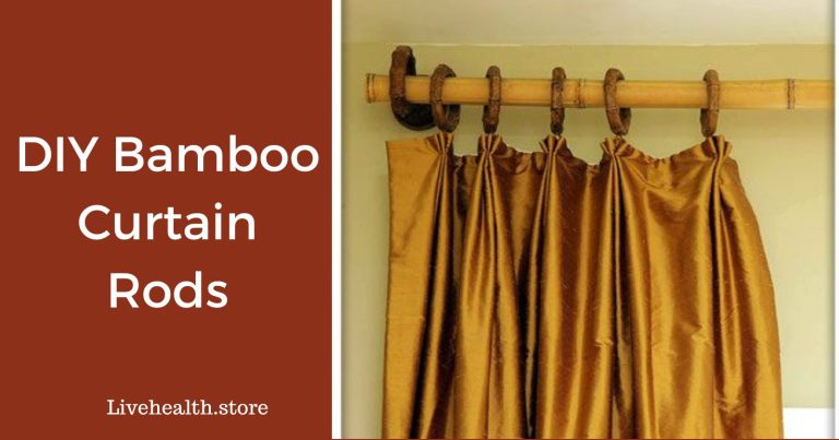 DIY Bamboo curtain rods